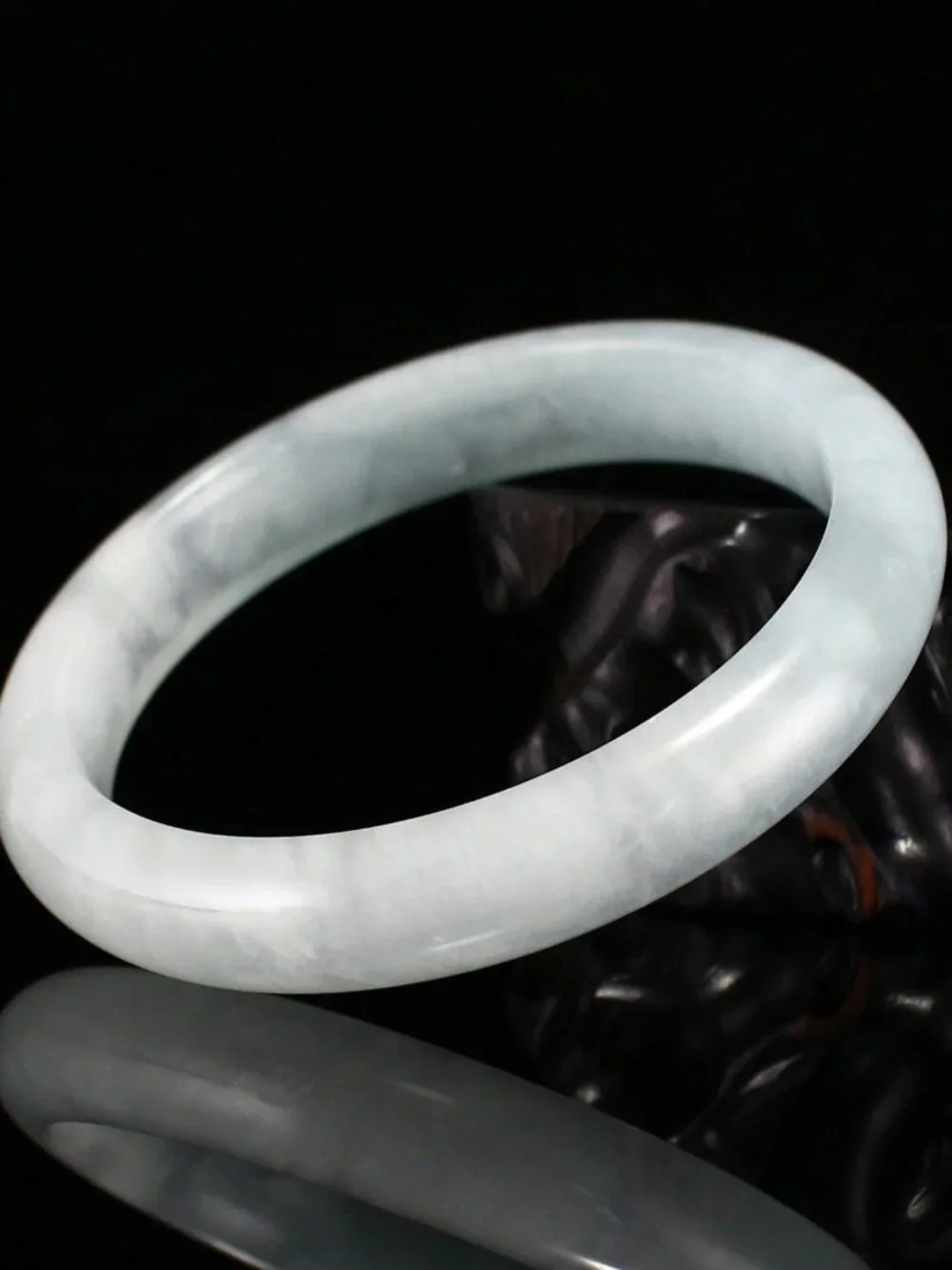 Natural Aquamarine Bangle Bracelet 38.66g 57mm ID Sky Blue White Cloud Certified